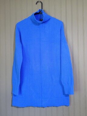 Express Long Sleeve Turtleneck Sweater Oversized Pullover Blue Women's XS
